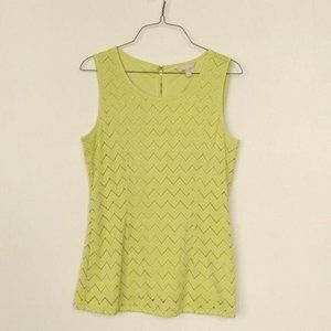Banana Republic Chevron Knit Top 8 Yellow Green